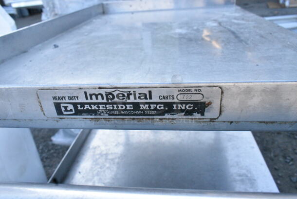Metal 3 Tier Cart on Commercial Casters.  - Image 6 of 6