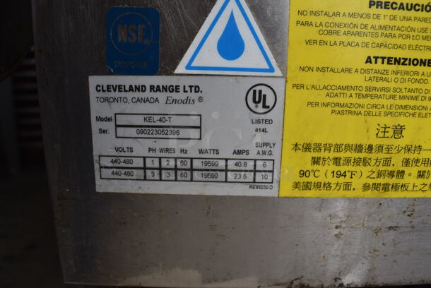 Cleveland KEL-40T Stainless Steel Commercial Floor Style Electric Powered 40 Gallon Steam Kettle. 440-480 Volts, 1/3 Phase. - Image 3 of 9