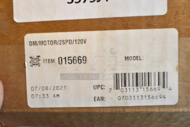 2 BRAND NEW SCRATCH AND DENT! Ametek 015669 Motor. 120 Volts, 1 Phase. 2 Times Your Bid!  - Image 3 of 3