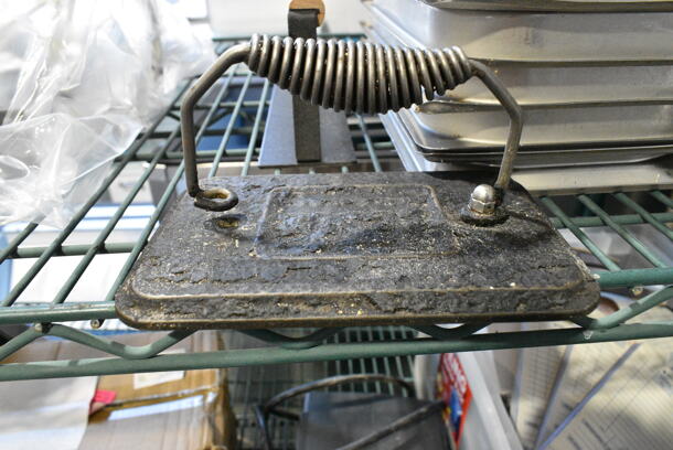 ALL ONE MONEY! Lot of 11 Various Items Including 6 Stainless Steel Drop In Bins, Butcher Paper Roll w Holder, 2 Grill Press. - Image 2 of 10