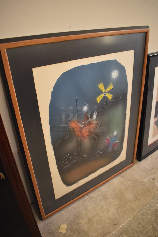 Framed SIGNED Picture of Don Quixote by Jean Claude Farhi. - Image 3 of 8