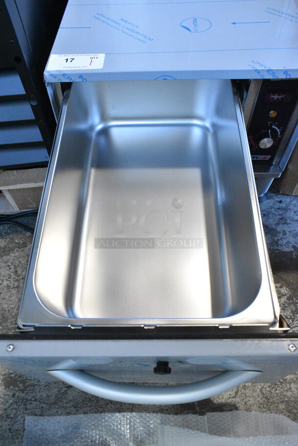 BRAND NEW SCRATCH AND DENT! 2024 ServIt 423WDNFS1 Single Narrow Freestanding Drawer Warmer. 115 Volts, 1 Phase. Tested and Working! - Image 4 of 5
