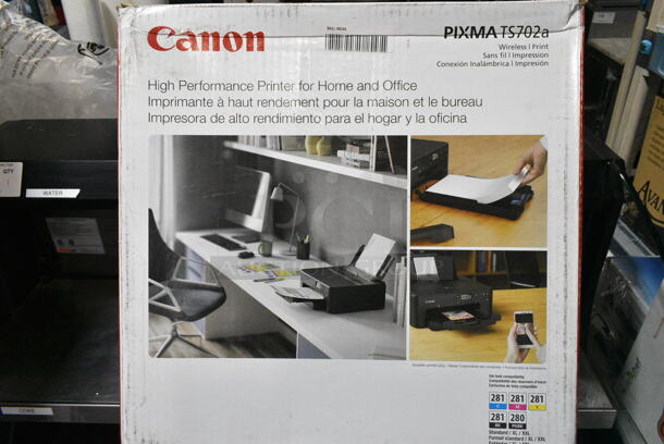 3 IN ORIGINAL BOX! Items Including Pyle PLMRS5W 5.25" Marine Speaker Pair, NutriChef PCRM15D Crepe Maker, Canon PIXMA TS702a Printer. 3 Times Your Bid!  - Image 4 of 5