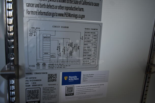 BRAND NEW SCRATCH AND DENT! 2023 Avantco 178GDC15HCB Metal Commercial Single Door Reach In Cooler Merchandiser w/ Poly Coated Racks. 115 Volts, 1 Phase. Tested and Working! - Image 7 of 9
