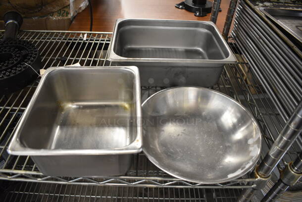ALL ONE MONEY! Tier Lot of Various Items Including MyWeigh KD-8000 Scale, Ishida Scale, Wok, Stainless Steel Drop In Bins, and Metal Bowl.  - Image 9 of 12