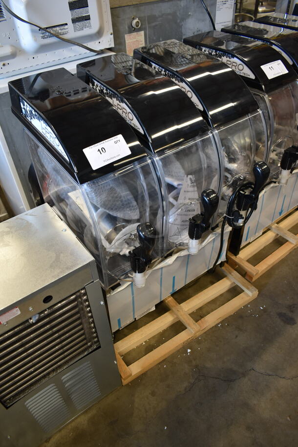 BRAND NEW! 2021 SPM I-PRO 3 E Stainless Steel Commercial Countertop 3 Hopper Slushie Machine. 115 Volts, 1 Phase. Stock Pictures Used - Image 2 of 7