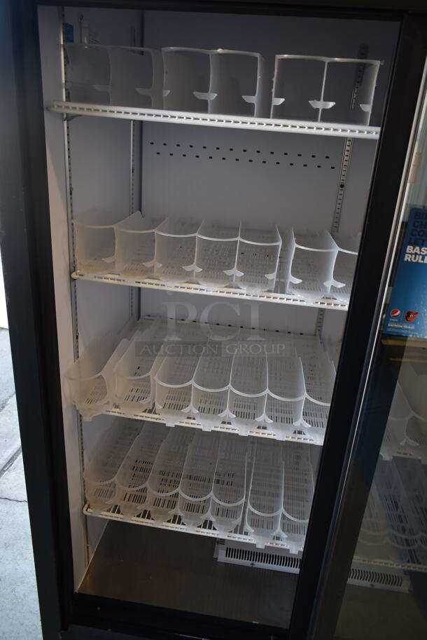 QBD CD45S Metal Commercial 2 Door Reach In Cooler Merchandiser w/ Poly Coated Racks and Drink Sliders. 115 Volts, 1 Phase. Tested and Working! - Image 5 of 8