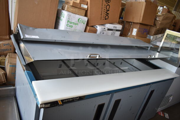 BRAND NEW SCRATCH AND DENT! 2023 Traulsen Centerline CLPT-72630-SD-MT Stainless Steel Sandwich Salad Prep Table Bain Marie Mega Top w/ Poly Drop In Bins. 115 Volts, 1 Phase. Tested and Working! - Image 3 of 12
