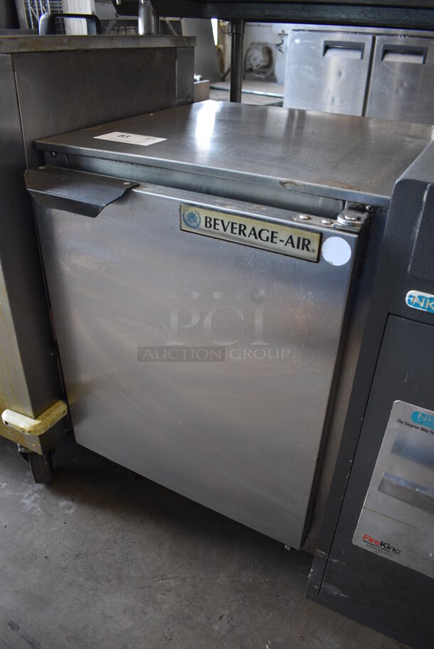 Beverage Air Model UCR20Y-23 Stainless Steel Commercial Single Door Undercounter Cooler on Commercial Casters. 115 Volts, 1 Phase. 20x22x28. Tested and Working! - Image 2 of 5