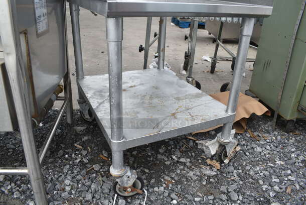 Stainless Steel Equipment Stand w/ Under Shelf on Commercial Casters.  - Image 3 of 4