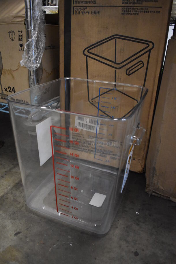 Box of 6 BRAND NEW! Rubbermaid Clear Poly 18 Quart Containers. 13x11.5x12 - Image 7 of 7