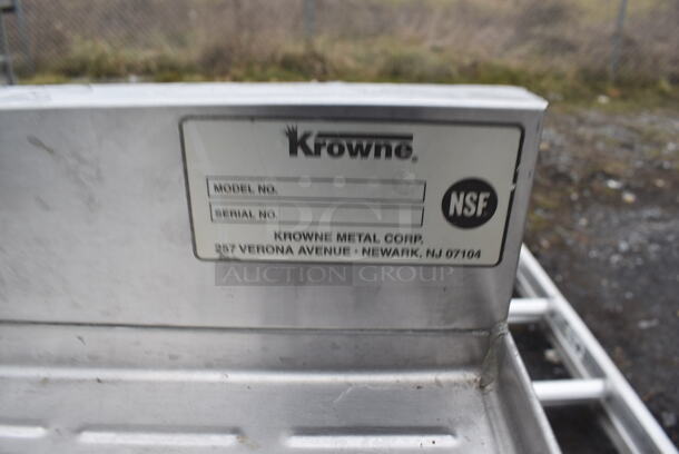 Krowne Stainless Steel Commercial 2 Bay Back Bar Sink w/ Right Side Drain Board, Faucet and Handles. 36x18x32. Bays 10x14x9. Drain Board 12x16x1 - Image 3 of 5