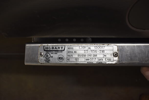 Hobart LXIH ENERGY STAR Stainless Steel Commercial Undercounter Dishwasher. 120/208-240 Volts, 1 Phase. 24x26x35 - Image 6 of 9