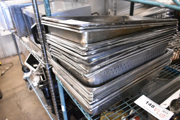 20 Various Stainless Steel Full Size Drop In Bins. 20 Times Your Bid!  - Image 1 of 4