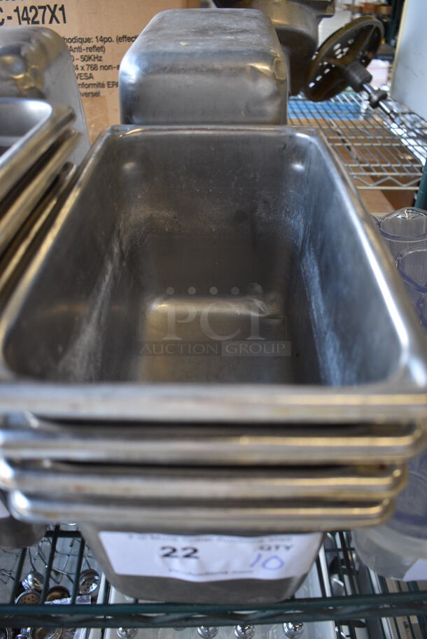10 Stainless Steel 1/4 Size Drop In Bins. 1/4x6. 10 Times Your Bid! - Image 2 of 3
