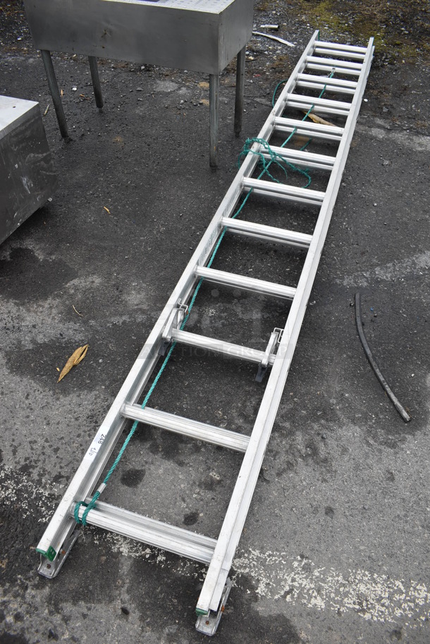 Werner 24' Metal 225 Pound Capacity Straight Ladder. Closed: 12" - Image 1 of 5