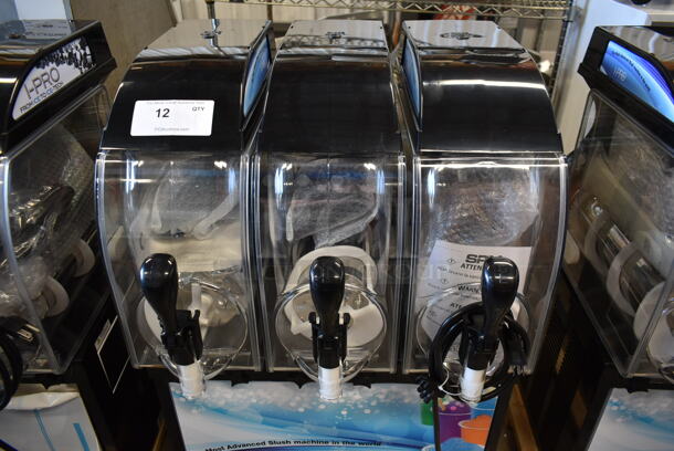 BRAND NEW! 2021 SPM I-PRO 3 E L Stainless Steel Commercial Countertop 3 Hopper Slushie Machine. 115 Volts, 1 Phase. Stock Pictures Used - Image 3 of 8