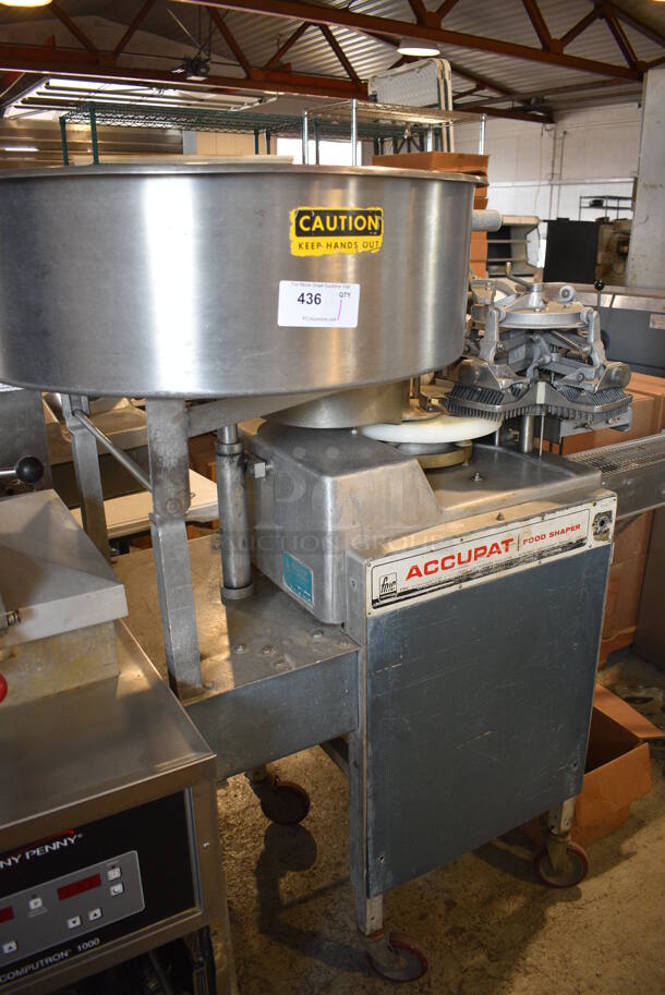 Accupat Model 3AP Metal Commercial Floor Style Food Shaper / Patty Forming Machine. Comes w/ Extra Parts! 220 Volts, 1 Phase. 58x34x60 - Image 3 of 9