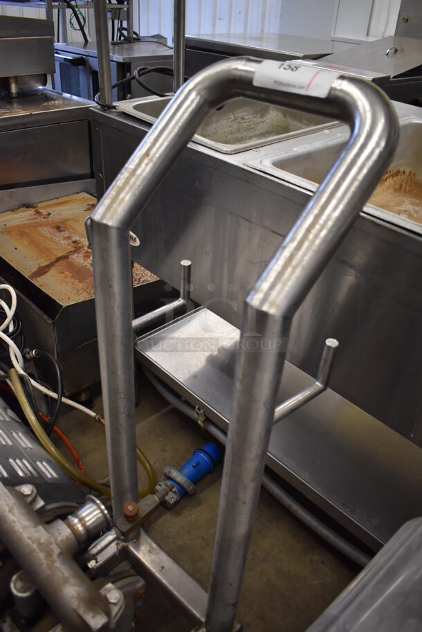 Metal Commercial Floor Style Portable Fryer Oil Filtration Pump System on Commercial Casters. 14x31x42 - Image 5 of 5