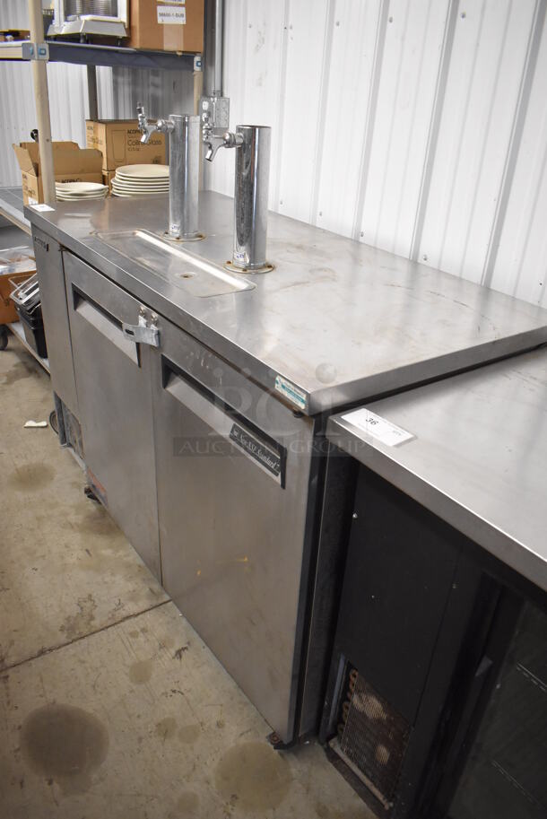 Turbo Air TBD-2SD Stainless Steel Commercial Direct Draw Kegerator w/ 2 Single Head Beer Towers, 2 Couplers. 115 Volts, 1 Phase. 59x27x50. Tested and Working! - Image 3 of 7