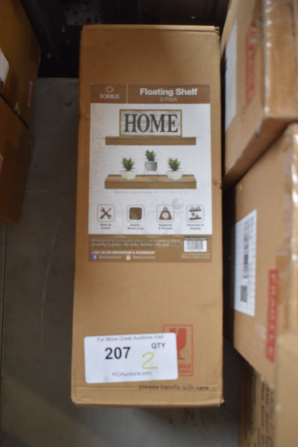 2 BRAND NEW IN BOX! Sorbus Floating Shelves. 2 Times Your Bid! - Image 1 of 2
