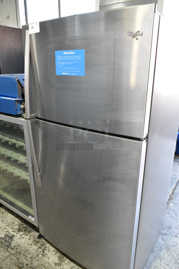 2016 Whirlpool WRT511SZDM00 Stainless Steel Cooler w/ Freezer. 115 Volts, 1 Phase. Tested and Working! - Image 2 of 9