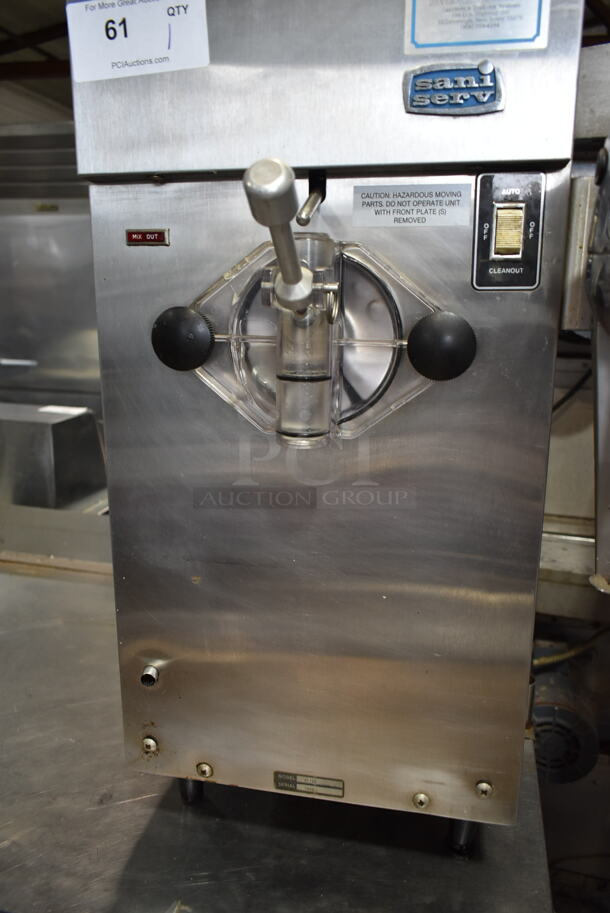 SaniServ 0071E Stainless Steel Commercial Countertop Single Flavor Soft Serve Ice Cream Machine.  - Image 4 of 6