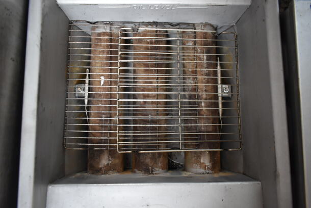 Imperial IFST-25 Stainless Steel Commercial Countertop Propane Gas Powered Deep Fat Fryer w/ 2 Metal Fry Baskets. 55,000 BTU.  - Image 6 of 8