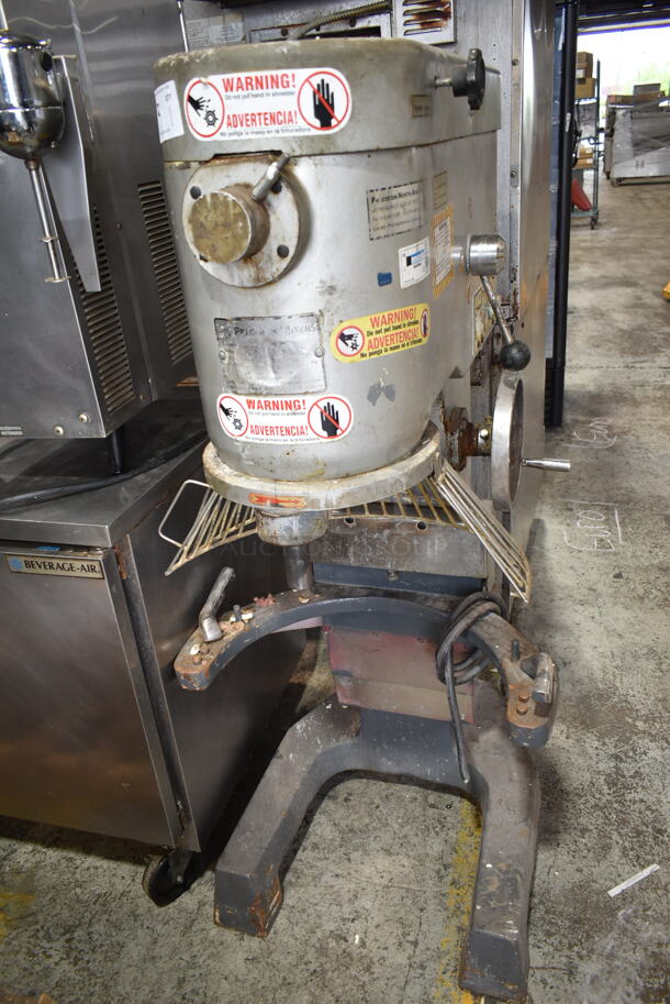 Precision PD-60 Metal Commercial Floor Style 60 Quart Planetary Dough Mixer w/ Bowl Guard. 220 Volts, 3 Phase.  - Image 1 of 6