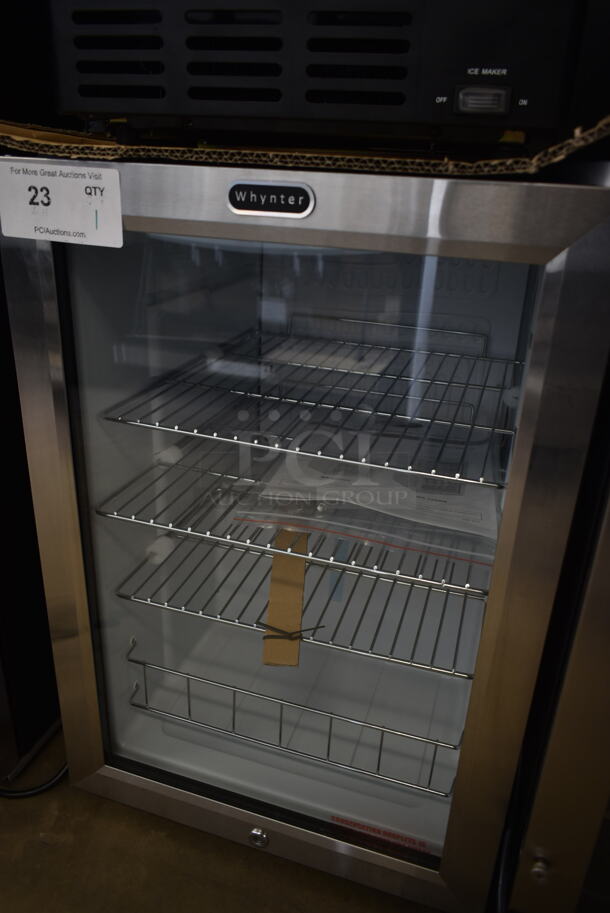 BRAND NEW SCRATCH AND DENT! Whynter BR-091WS 90-Can Beverage Refrigerator Merchandiser With Lock. 115 Volts, 1 Phase. Tested and Working! - Image 2 of 4