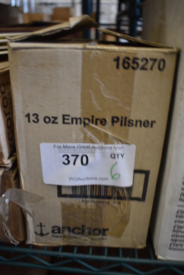 6 BRAND NEW IN BOX! Anchor Empire Pilsner Glasses. 3x3x9.5. 6 Times Your Bid! - Image 3 of 3