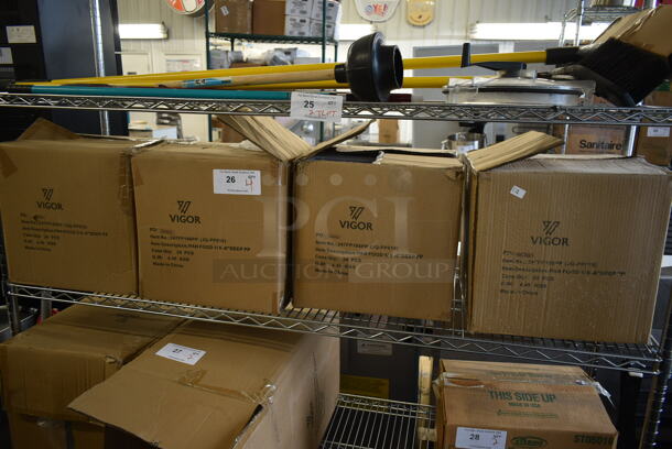 4 Boxes of 24  BRAND NEW! Vigor 247FP166PP 1/6 Size 6" Deep Translucent Polypropylene Food Pan. 4 Times Your Bid!  - Image 2 of 4
