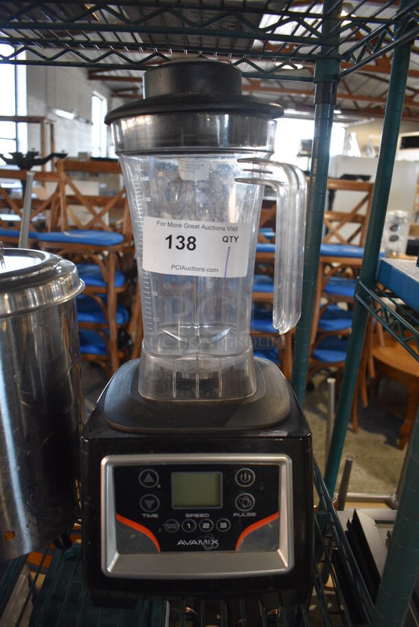 Avamix Model HS-8340 Metal Commercial Countertop Blender w/ Pitcher. 120 Volts, 1 Phase. 9x10x20. Tested and Working!