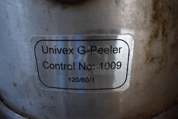 Univex G Stainless Steel Commercial Electric Powered Potato Peeler. Missing Leg. 16x21x55. Tested and Working! - Image 7 of 9