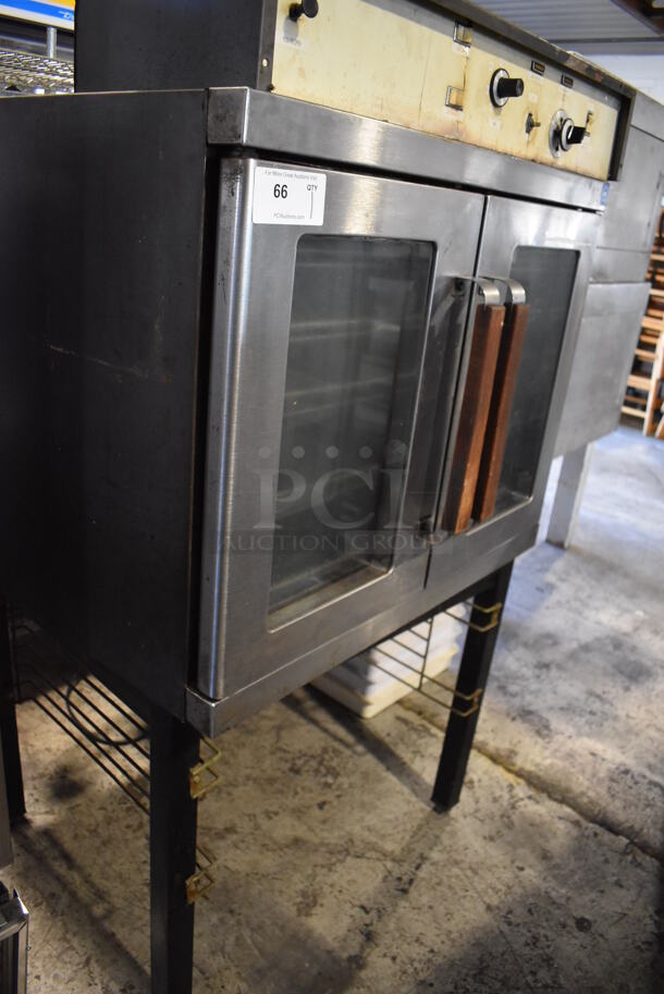 Stainless Steel Commercial Electric Powered Full Size Convection Oven w/ View Through Doors and Metal Oven Racks on Metal Legs. 230 Volts. 36x32x62 - Image 3 of 8