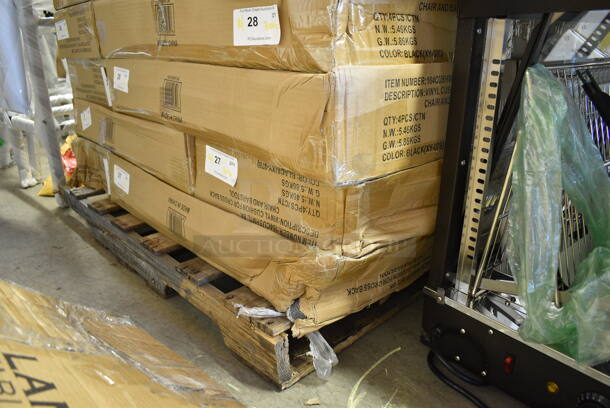 6 Boxes of 4 BRAND NEW SCRATCH AND DENT! Lancaster Table & Seating 164CUSHMTLBK 2 1/2" Black Vinyl Padded Seat for Metal Frame Seating. 6 Times Your Bid! - Image 2 of 3