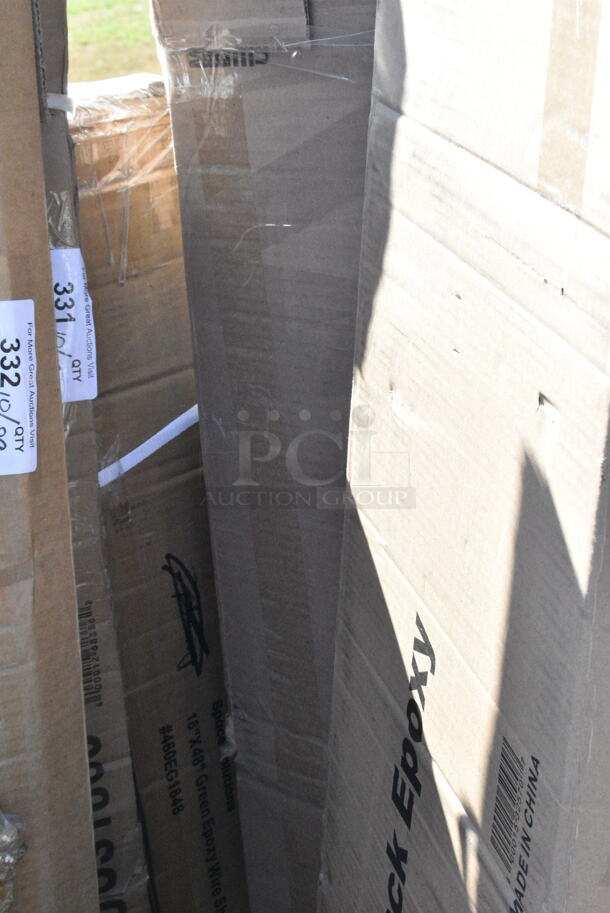 2 BRAND NEW SCRATCH AND DENT! Items Including 460EB1260 Regency 12" x 60" NSF Black Epoxy Wire Shelf and 460EG1848 Regency 18" x 48" NSF Green Epoxy Wire Shelf. 2 Times Your Bid! May Be Missing Pieces.  - Image 2 of 6