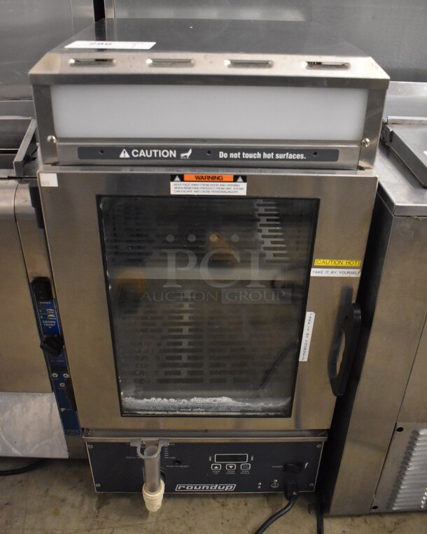 Roundup Stainless Steel Commercial Heated Holding Cabinet Merchandiser. 115 Volts, 1 Phase. 16x16x31.5. Tested and Working!