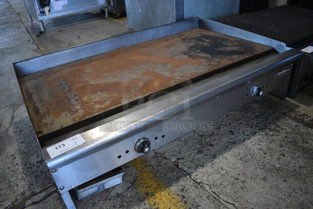 Tri-Star Stainless Steel Commercial Countertop Natural Gas Powered Flat Top Griddle. 48x32.5x14 - Image 2 of 6