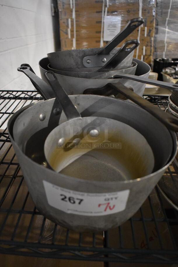 7 Various Metal Sauce Pans. Includes 10x17x6, 12x22x6, 6x12x4. 7 Times Your Bid! - Image 1 of 4
