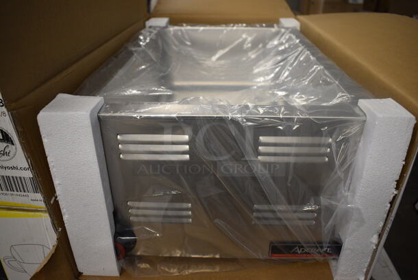 BRAND NEW IN BOX! Adcraft Model FW-1200W Stainless Steel Commercial Countertop Food Warmer. 120 Volts, 1 Phase. 14.5x22.5x9
