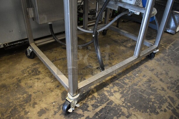 Belshaw Adamatic Model TG50 Stainless Steel Commercial Floor Style Thermoglaze Icing Machine on Commercial Casters. 208 Volts, 1 Phase. 80x33.5x54.5. - Image 3 of 6