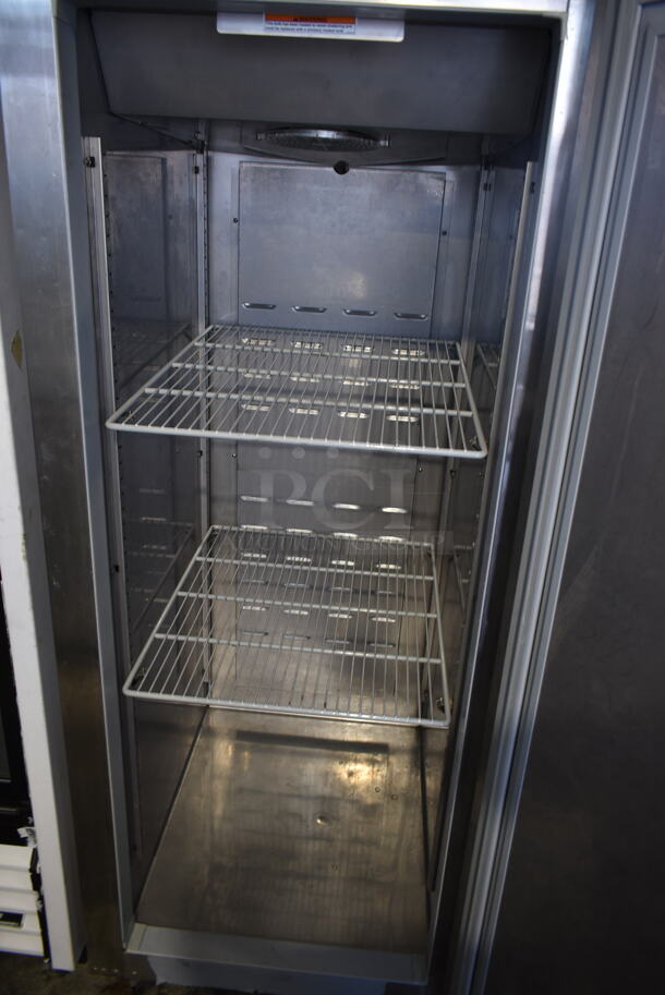 2018 Hoshizaki CF1S-FS Stainless Steel Commercial Single Door Reach In Freezer w/ Racks on Commercial Casters. 115 Volts, 1 Phase. Tested and Powers On But Does Not Get Cold - Image 4 of 7
