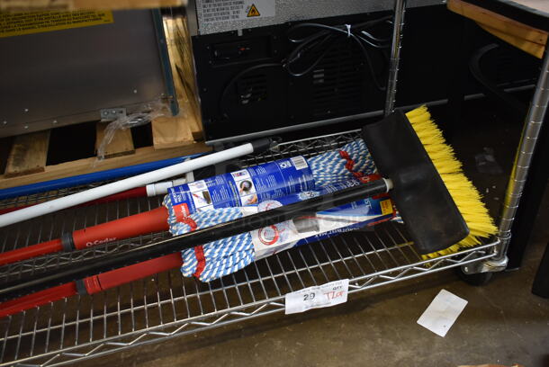 ALL ONE MONEY! Tier Lot of 2 Mops, Broom, Brush and Poles - Image 3 of 3