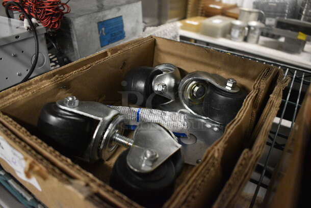 ALL ONE MONEY! Lot of 4 Commercial Casters! 3.5x2.5x4 - Image 2 of 2