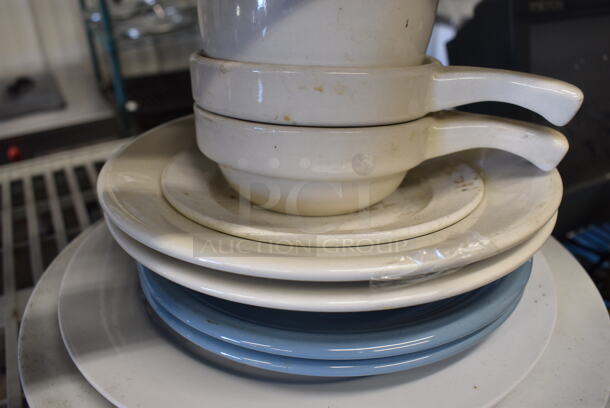 ALL ONE MONEY! Lot of 15 Various Dishes Including Ceramic Plates and Glass Plates!  - Image 2 of 3