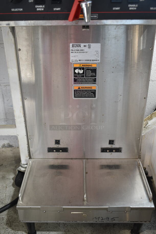 Bunn DUAL SH Stainless Steel Commercial Countertop Double Coffee Machine w/ Hot Water Dispenser, 2 Satellite Servers and 2 Metal Brew Baskets. 120/240 Volts, 1 Phase. - Image 3 of 8