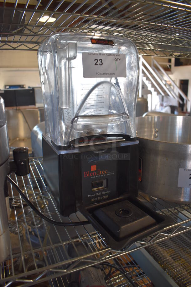 Blendtec ICB3 Metal Commercial Countertop Blender w/ Pitcher and Poly Cover. 120 Volts, 1 Phase. 9x9x16. Tested and Working! - Image 3 of 6