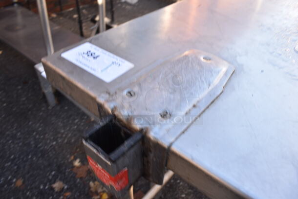 Stainless Steel Table w/ Commercial Can Opener Mount on Commercial Casters. 68x36x34 - Image 4 of 4