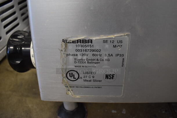 Bizerba SE 12 US Stainless Steel Commercial Countertop Meat Slicer. 120 Volts, 1 Phase. 32x24x24. Tested and Does Not Power On - Image 5 of 7